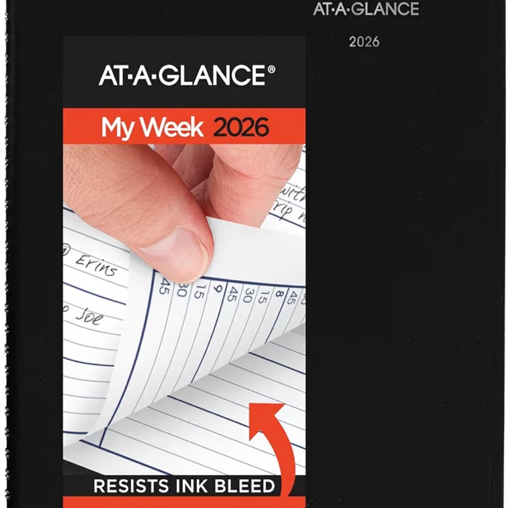 Black Weekly Planner 2026